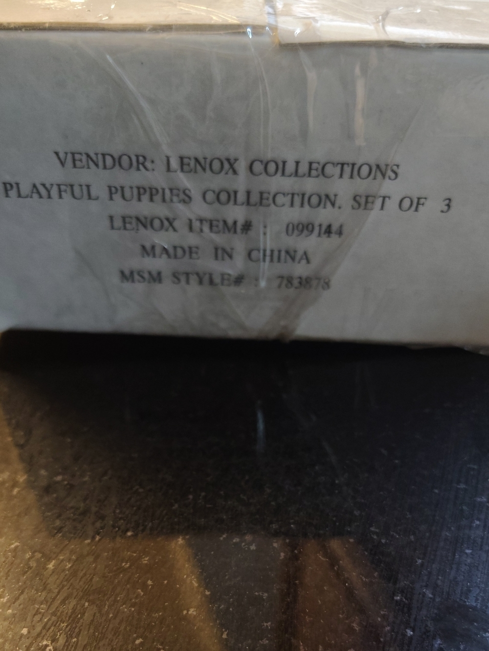 Lenox Porcelain Dog Set With 24k Face Detailing